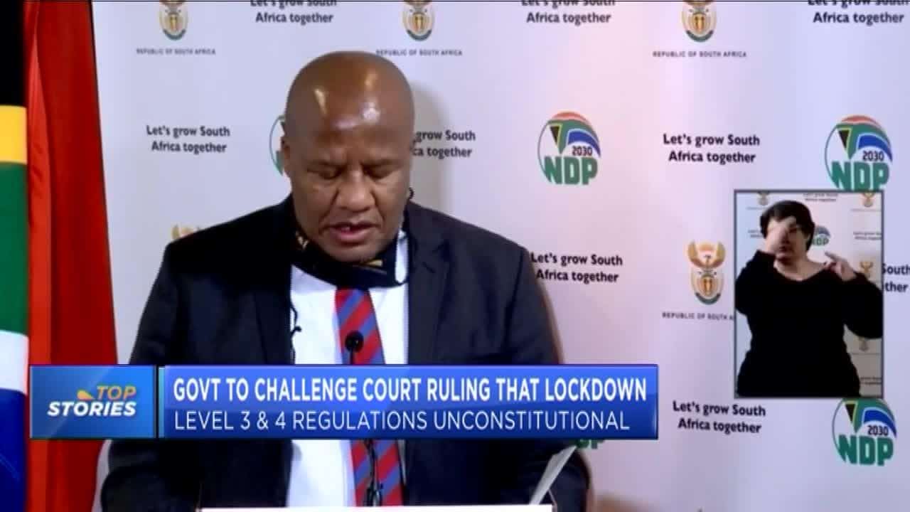 SA govt. to challenge court ruling on constitutionality of lock-down regulations