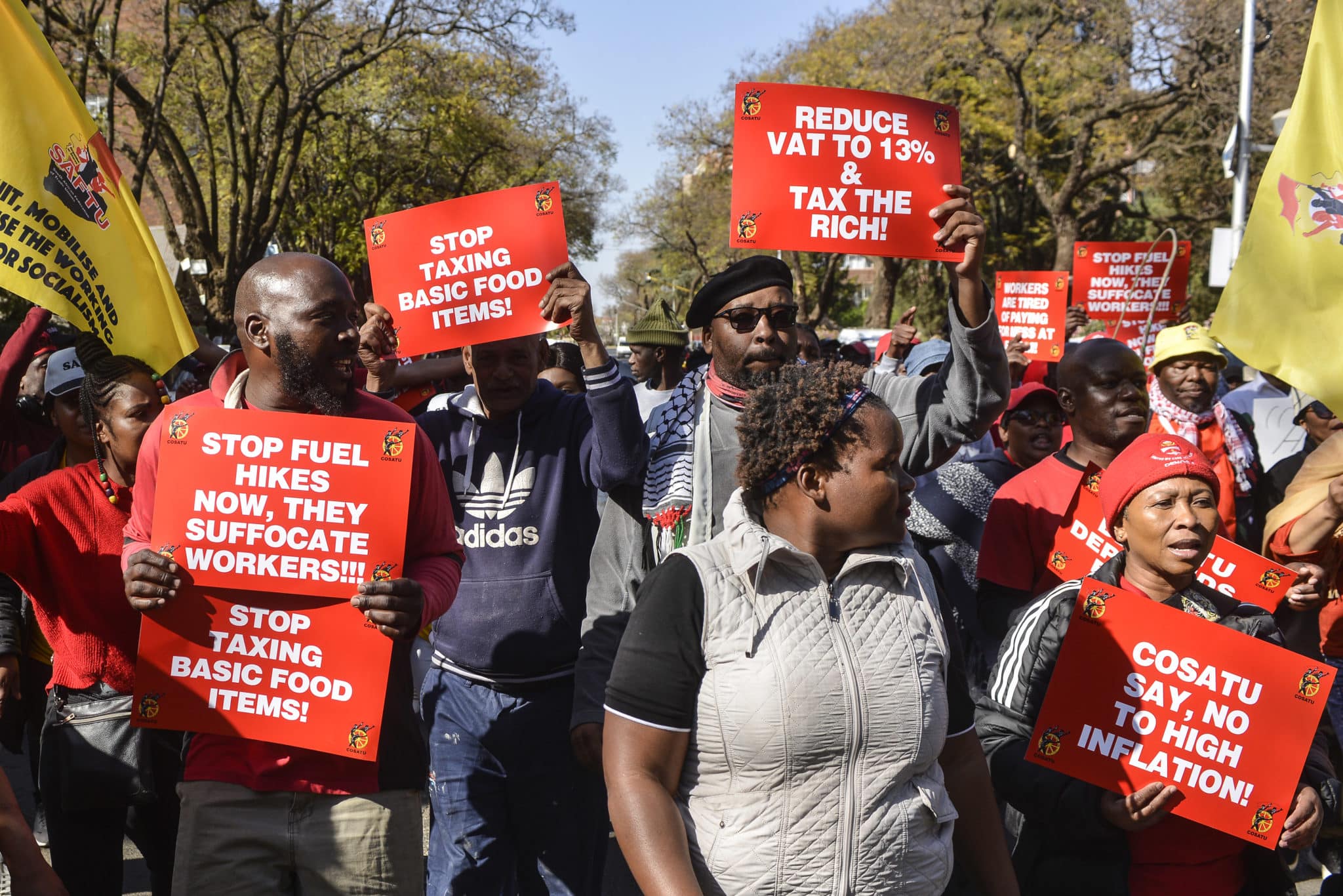 South Africa's COSATU leads union protests over high cost of living ...