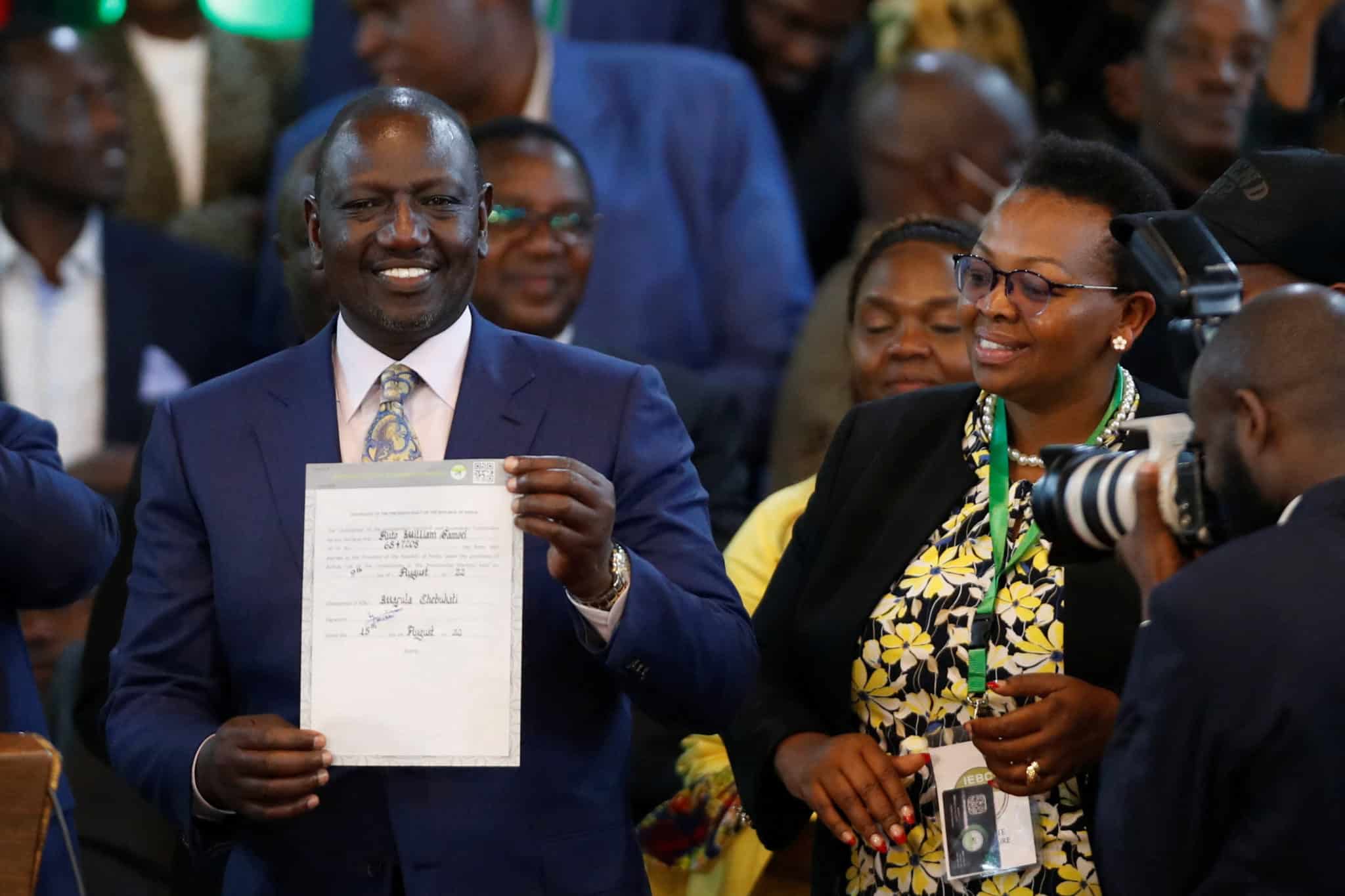 Kenya’s Ruto declared president-elect in chaotic scenes