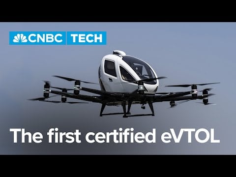 Take a ride inside Ehang’s fully autonomous, two-seater air taxi