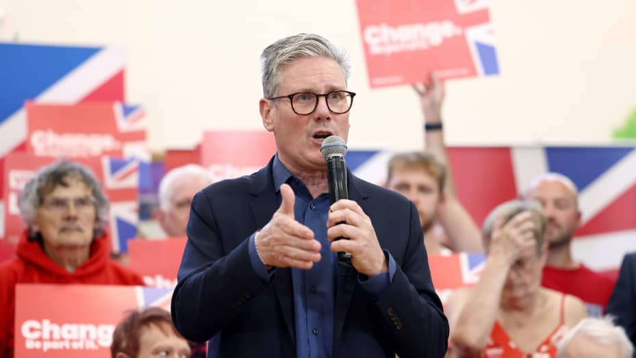 Landmark UK election kicks off as center-left Labour seeks return to power after 14 years